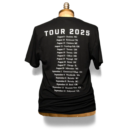 2025 Love Earth Tour Dateback Tee (Black) - Image 2